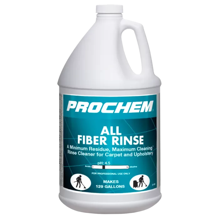 3.87 L Bottle of Prochem All Fiber Rinse, A Minimum Residue, Maximum Cleaning Rinse Cleaner for Carpet and Upholstery