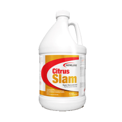 3.89L Jug of Citrus Slam High Powered Carpet Pre-Spray and Booster from Newline Industries.