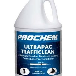 3.87 L Bottle of Ultrapac Trafficlean Pre-Conditioner by Prochem, for high traffic, heavily soiled carpets.