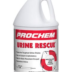 3.87 L Jug of Prochem Urine Rescue Peroxide based Carpet Spotter for treatment of tough urine stains and odors with no added fragrance.