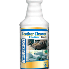 One Quart Bottle of Chemspec Leather Cleaner and Conditioner solution for cleaning, shining and protecting leather surfaces.