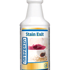 1 Quart bottle of Stain Exit Stain Stopped by Chemspec for removal of organic material stains on carpets