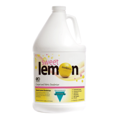 4L Jug of Bridgepoint Systems Sweet Lemon Deodorizer for Carpet and Fabric, leaves a sweet lemon scent