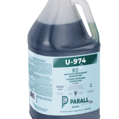 4L Jug of Parall U-974, powerful disinfectant, degreaser, sanitizer for industrial cleaning.