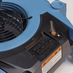 Power Switch and Daisy Chain capabilities on the velo low profile airmover by Dri-eaz