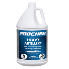 1 Gallon Jug of Heavy Artillery, High pH Carpet Cleaning Detergent for truckmounts and portables by Prochem