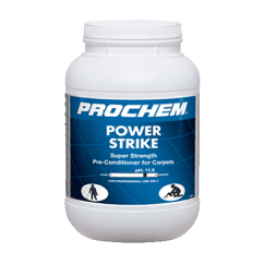 6 LB jar of Power Strike by Prochem, super strength pre-conditioner for carpet cleaning