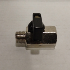 Ball Valve, Mini Hex Chrome 1/4" MF