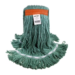Globe Syn-Pro® Synthetic Narrow Band Looped End Wet Mop - 20oz / Green
